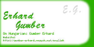 erhard gumber business card